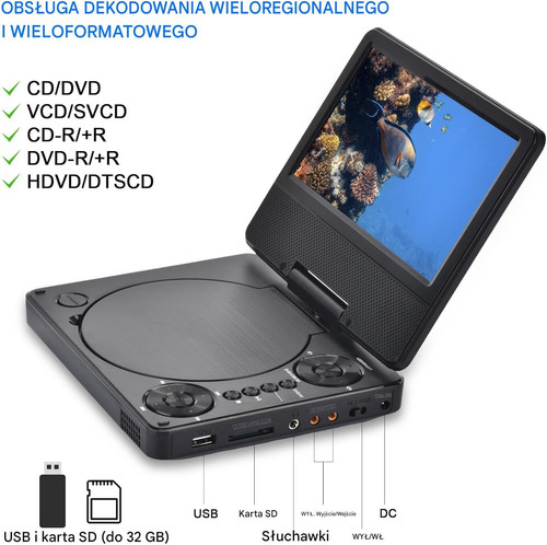 Mini portable dvd - 9.5"mini, player